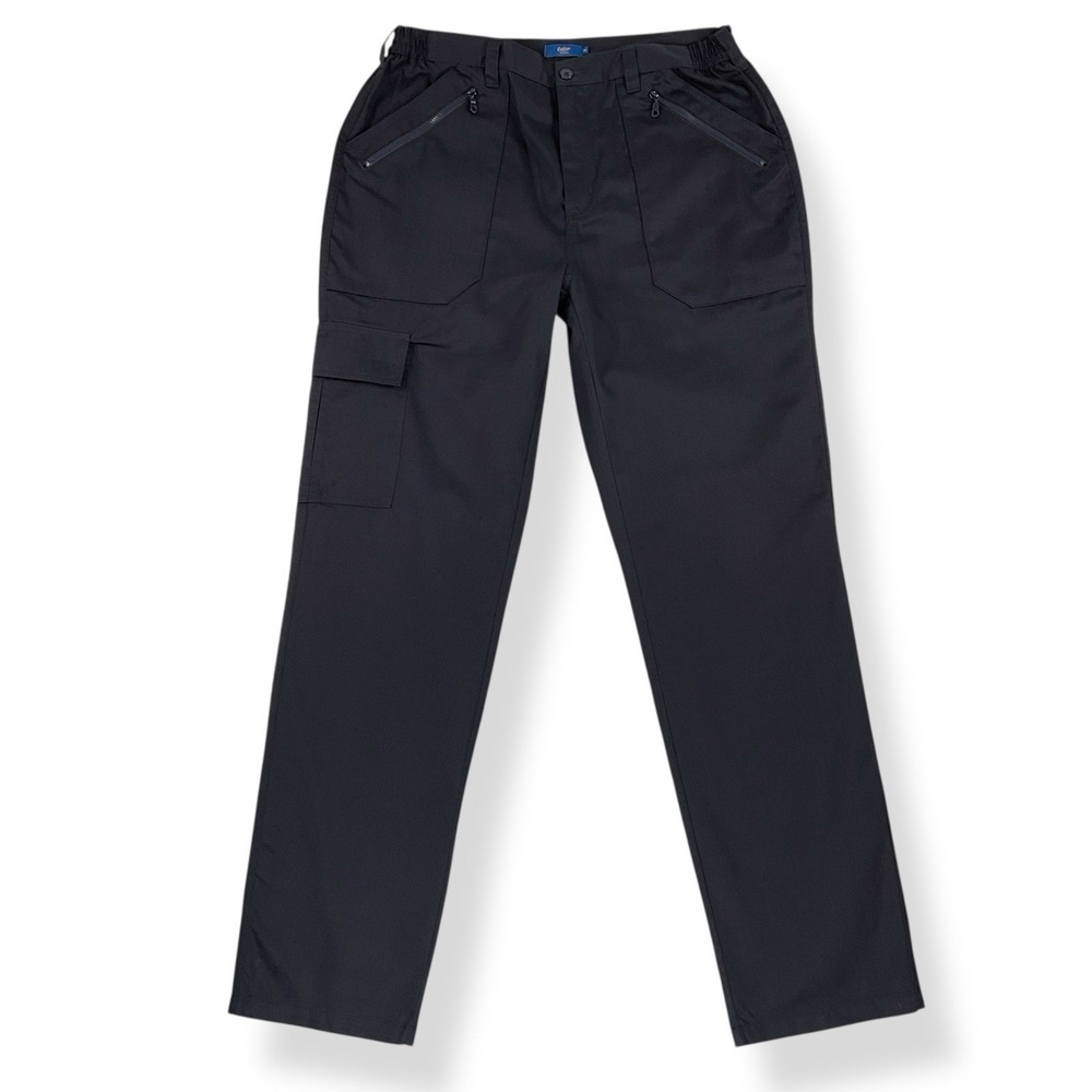 Cotton Traders Pants‎ Men 34x32.5 Blue Straight Zipper Pockets Dark Navy NWOT